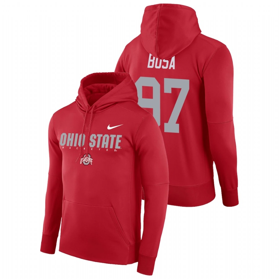Ohio State Buckeyes Men's NCAA Joey Bosa #97 Scarlet Facility Performance Pullover College Football Hoodie HRP1249AT